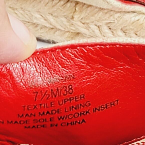 Vince Camuto Carran Linen Stripe Platform Sandal Size 7.5 - Picture 8 of 11